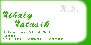 mihaly matusik business card